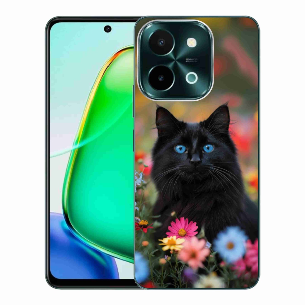 Gélový kryt mmCase na Vivo Y28 - čierne mačiatko 4