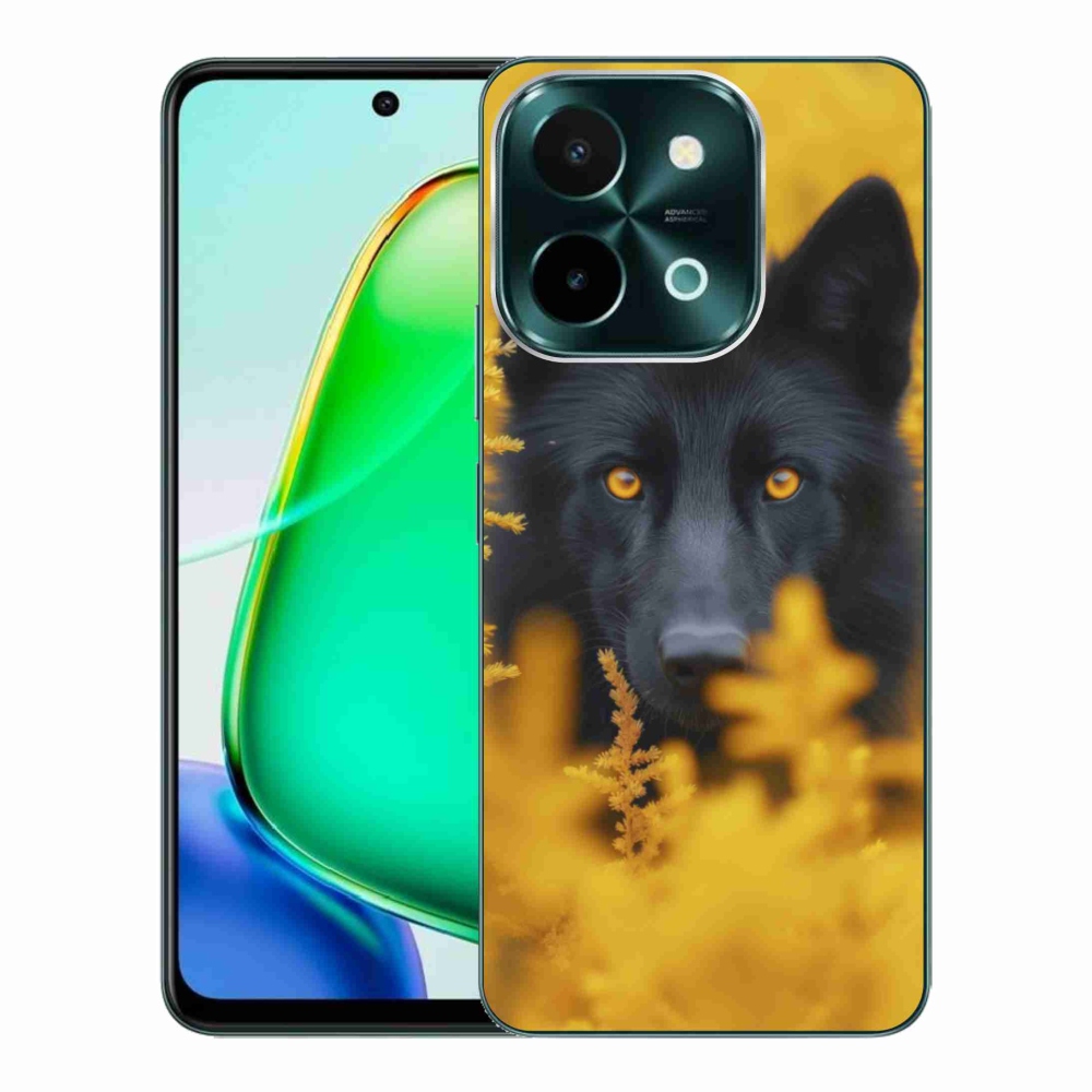 Gélový kryt mmCase na Vivo Y28 - čierny vlk 2