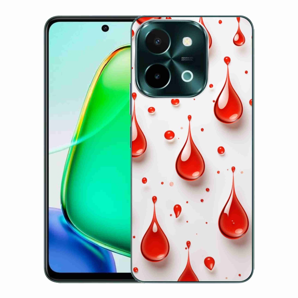 Gélový kryt mmCase na Vivo Y28 - červené kvapky