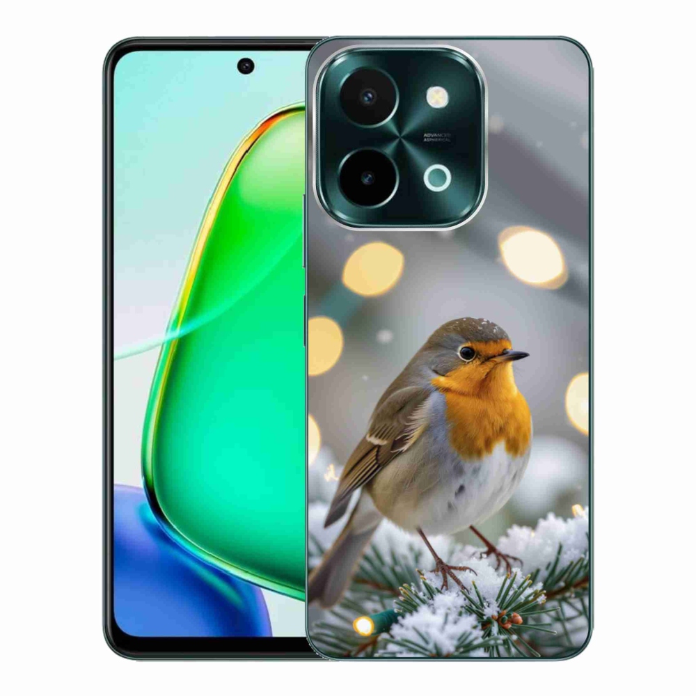 Gélový kryt mmCase na Vivo Y28 - červienka v zime