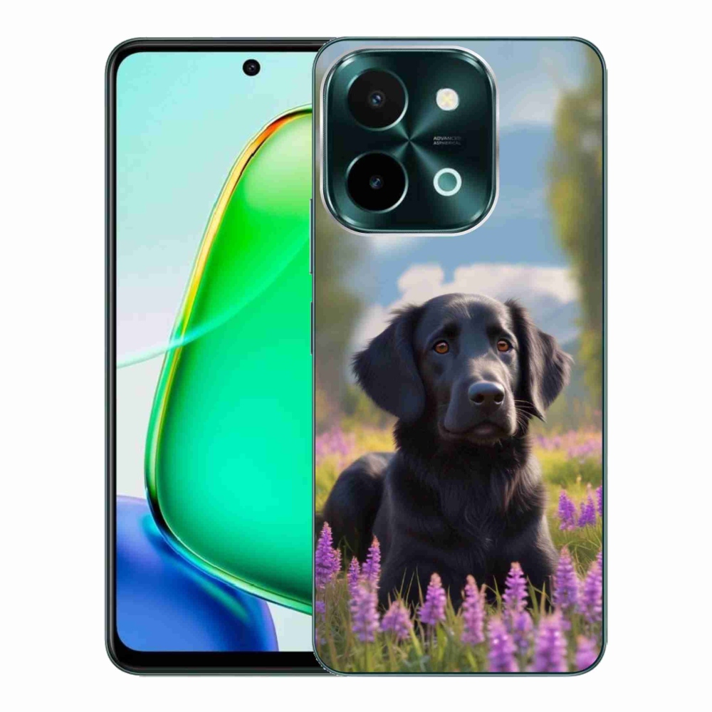 Gélový kryt mmCase na Vivo Y28 - elegantný čierny retriever
