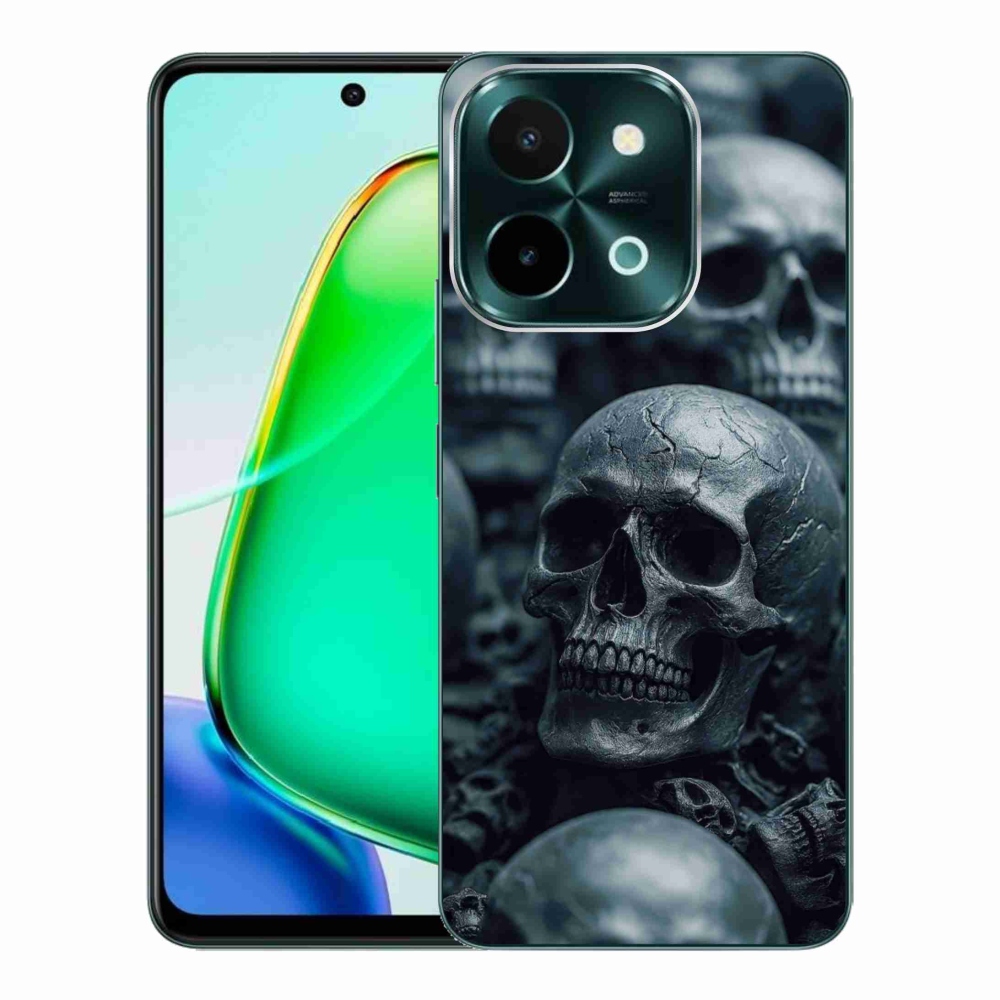 Gélový kryt mmCase na Vivo Y28 - lebka 2