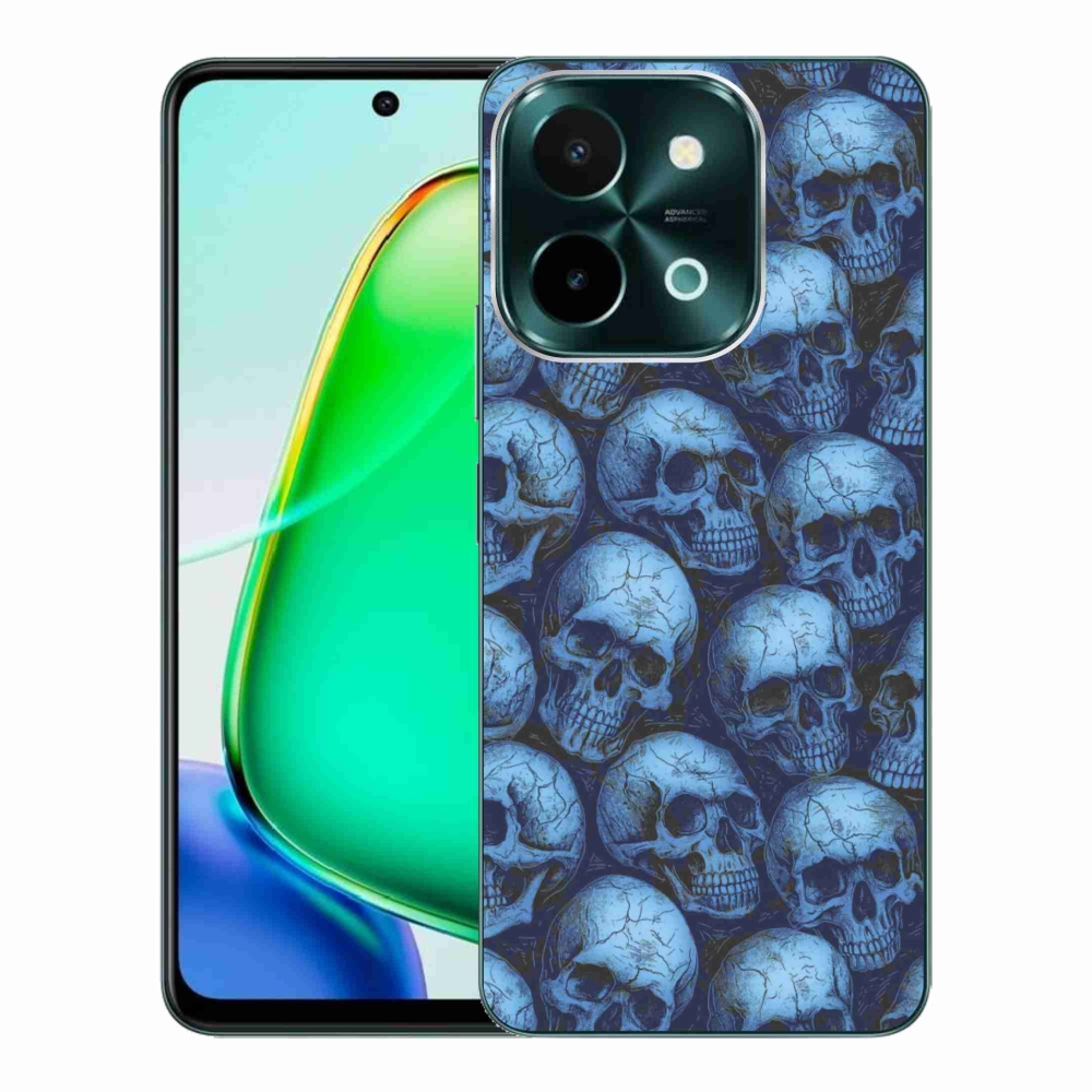 Gélový kryt mmCase na Vivo Y28 - lebky
