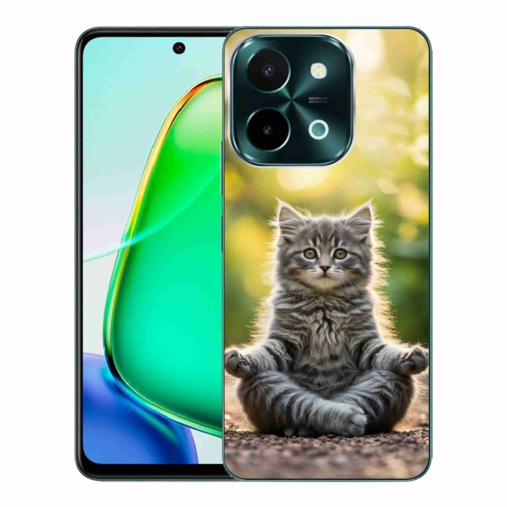 Gélový kryt mmCase na Vivo Y28 - meditujúce mačiatko