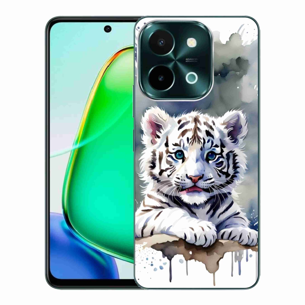 Gélový kryt mmCase na Vivo Y28 - mláďa bieleho tigra