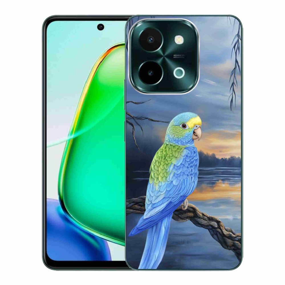Gélový kryt mmCase na Vivo Y28 - modrý papagáj