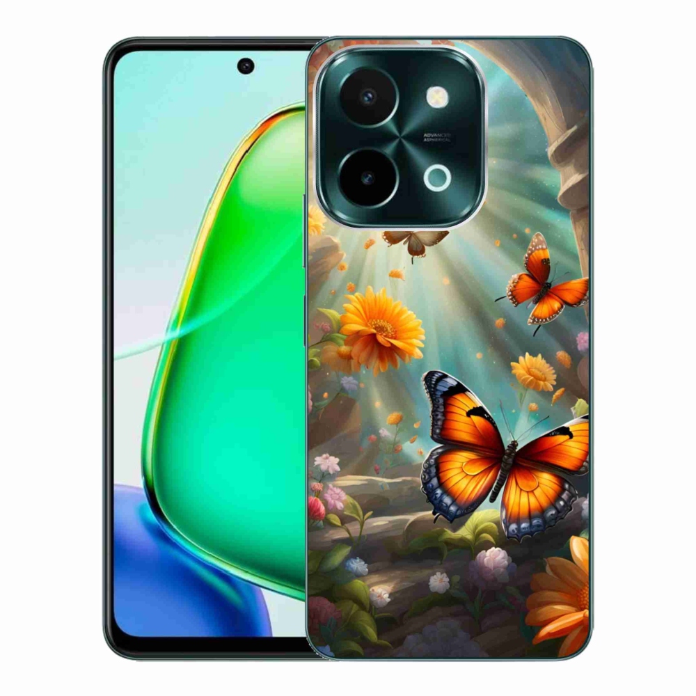 Gélový kryt mmCase na Vivo Y28 - motýlia záhrada 2
