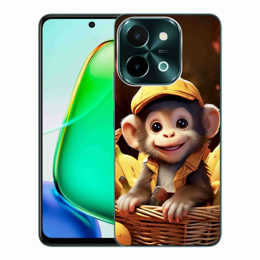 Gélový kryt mmCase na Vivo Y28 - opice v košíku