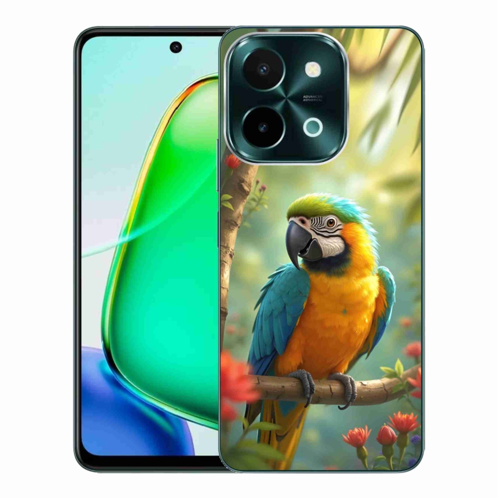 Gélový kryt mmCase na Vivo Y28 - papagáj ara modrožltá