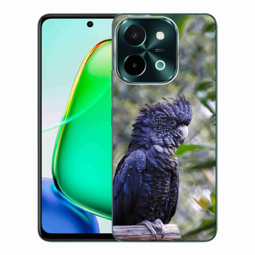 Gélový kryt mmCase na Vivo Y28 - papagáj kakadu čierny