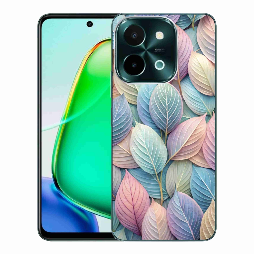 Gélový kryt mmCase na Vivo Y28 - pastelové listy