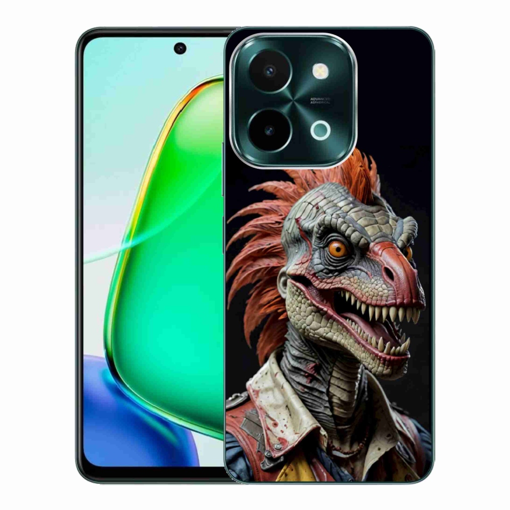Gélový kryt mmCase na Vivo Y28 - punk dinosaurus