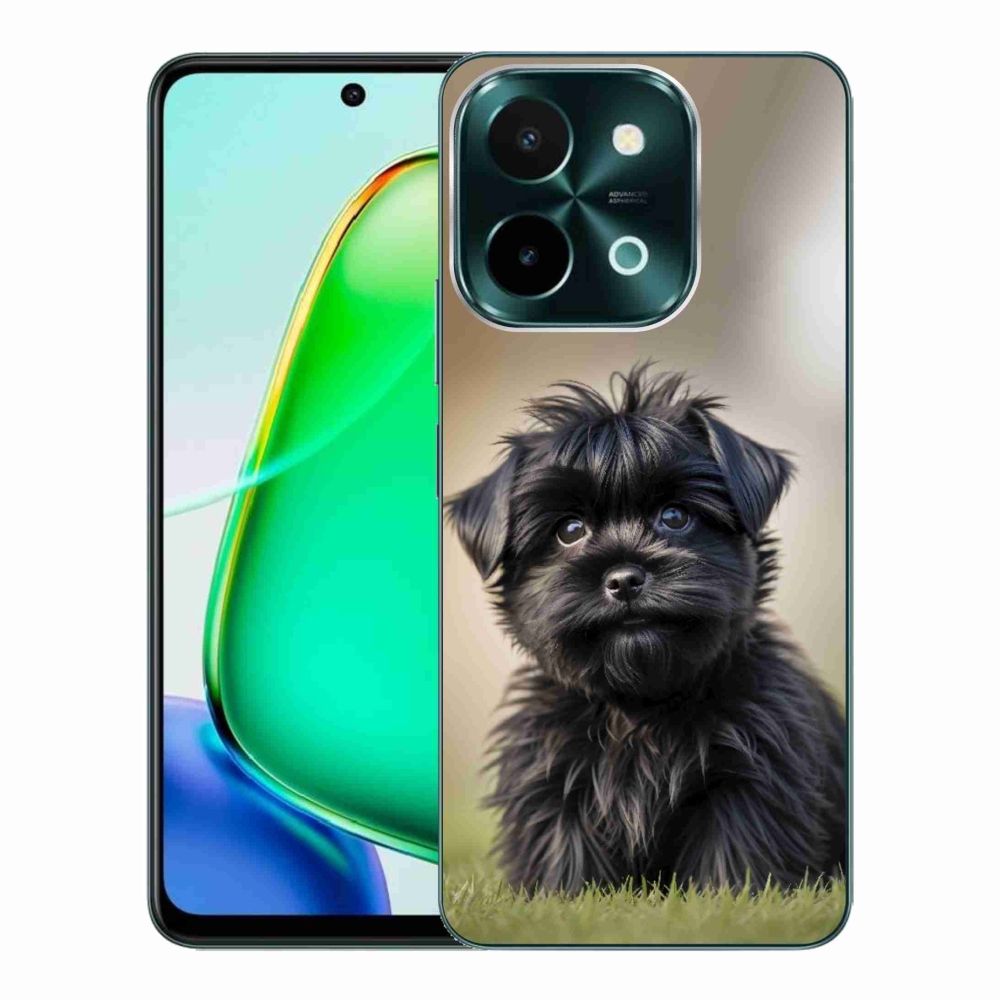 Gélový kryt mmCase na Vivo Y28 - roztomilý čierny psík