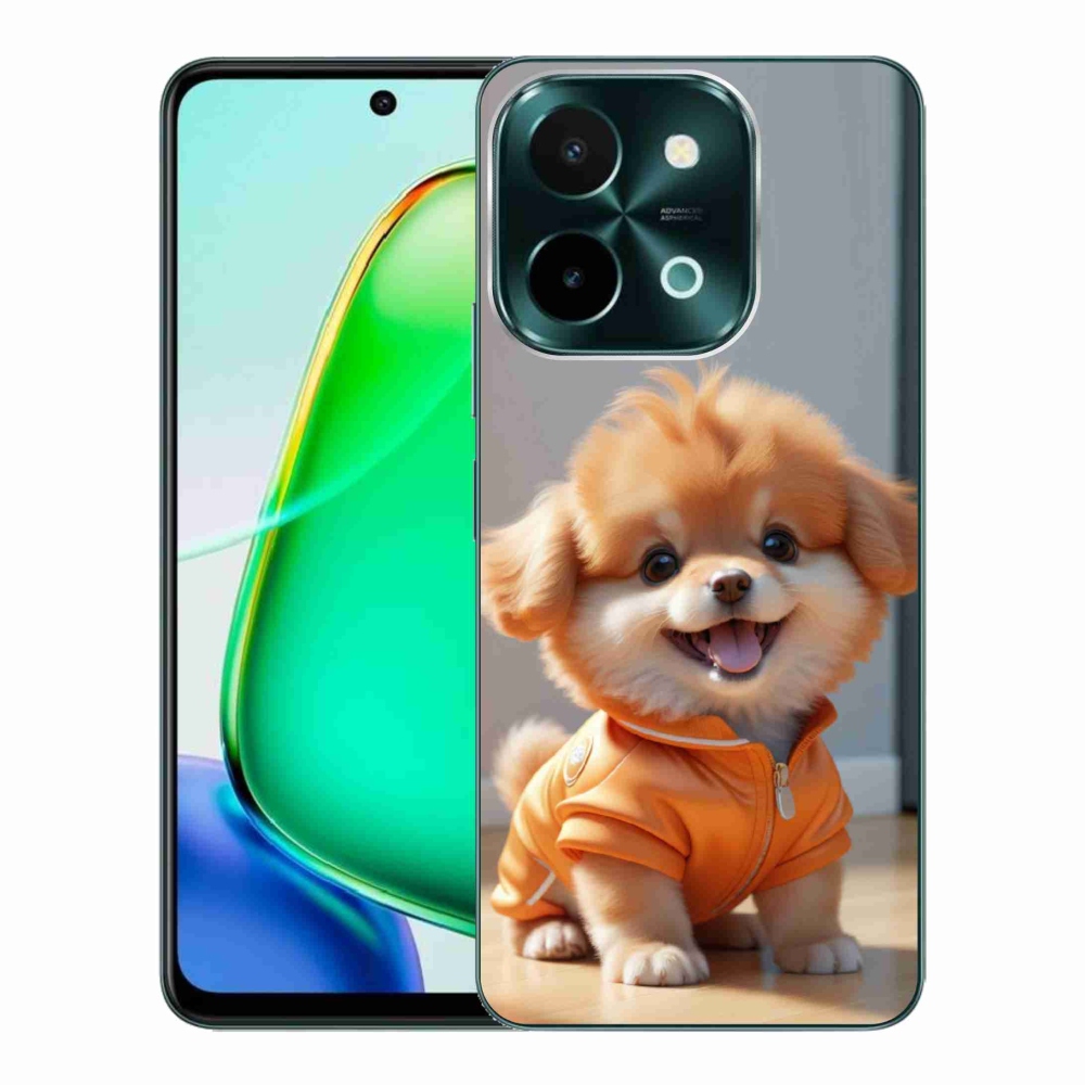 Gélový kryt mmCase na Vivo Y28 - roztomilý pomeranian v mikine