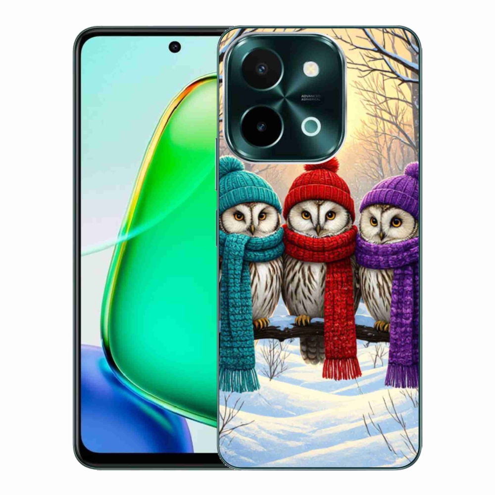 Gélový kryt mmCase na Vivo Y28 - soví priatelia