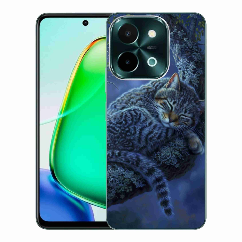 Gélový kryt mmCase na Vivo Y28 - spiaca mačka