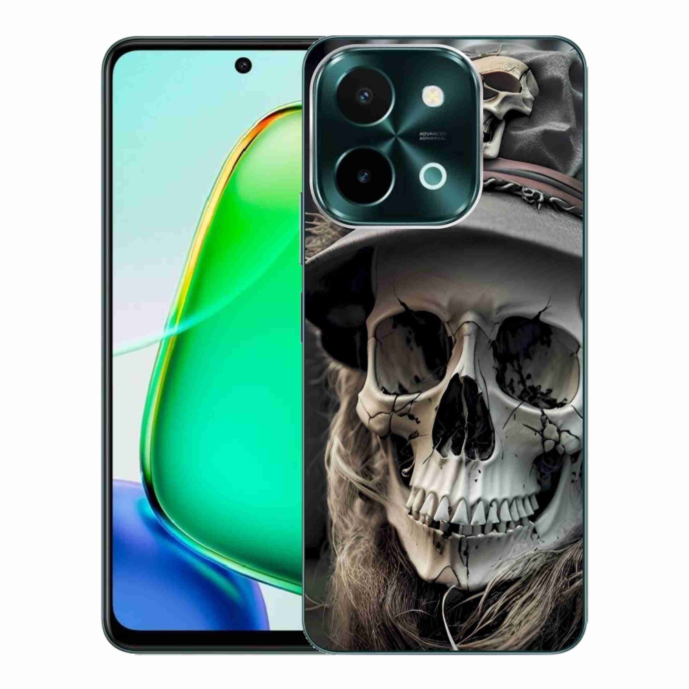 Gélový kryt mmCase na Vivo Y28 - temná lebka