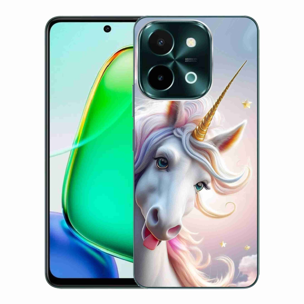 Gélový kryt mmCase na Vivo Y28 - veselý jednorožec