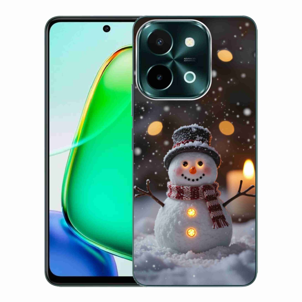 Gélový kryt mmCase na Vivo Y28 - veselý snehuliak