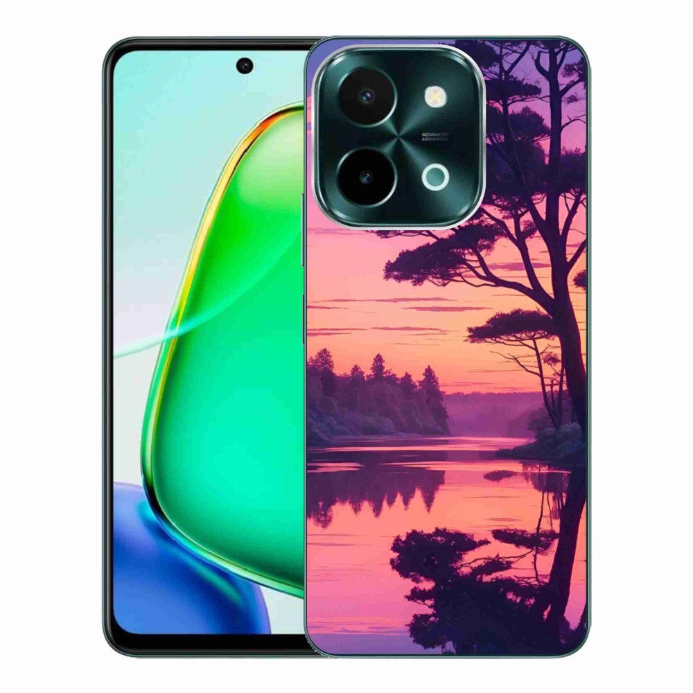 Gélový kryt mmCase na Vivo Y28 - západ slnka nad jazerom