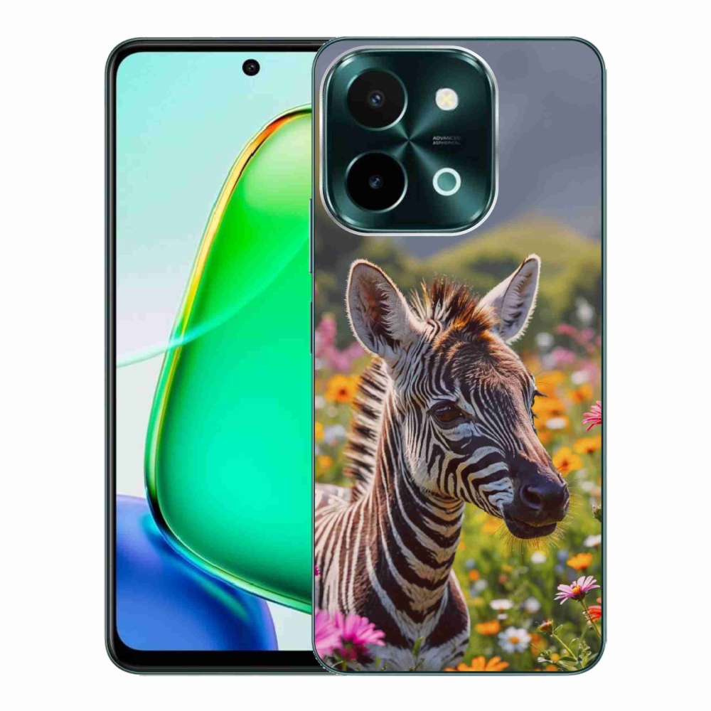 Gélový kryt mmCase na Vivo Y28 - zebra na lúke