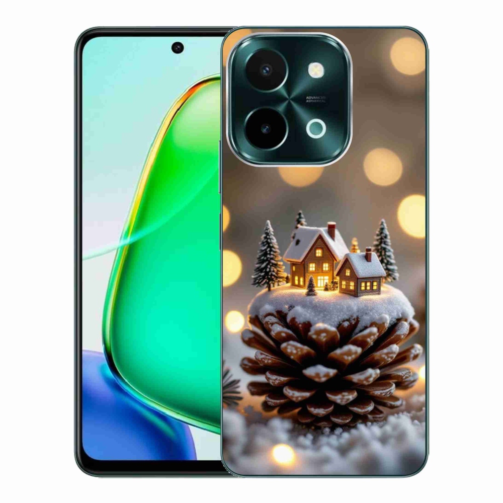 Gélový kryt mmCase na Vivo Y28 - zimná dedinka
