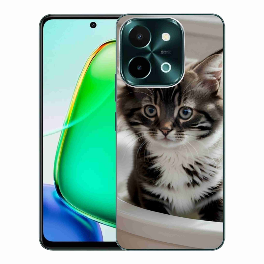 Gélový kryt mmCase na Vivo Y28 - zvedavé mačiatko