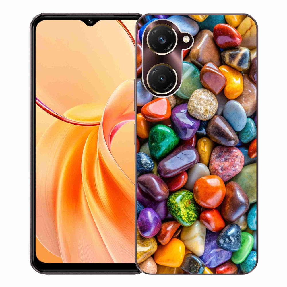 Gélový kryt mmCase na Vivo Y28s 5G - farebné kamienky