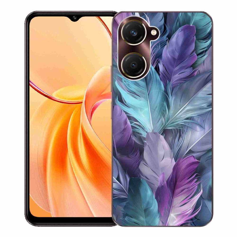 Gélový kryt mmCase na Vivo Y28s 5G - farebné perie 2