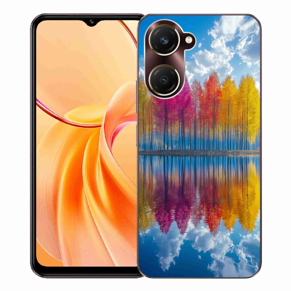 Gélový kryt mmCase na Vivo Y28s 5G - farebné stromy