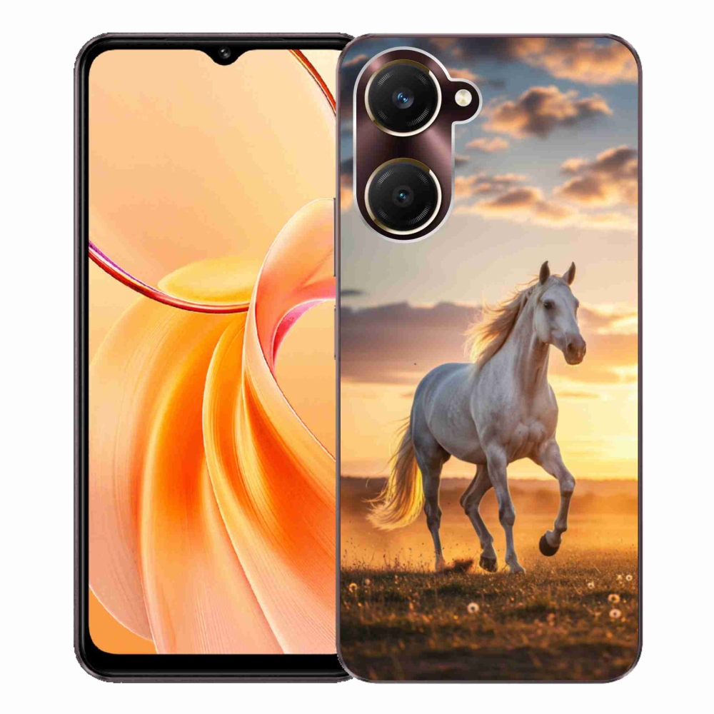 Gélový kryt mmCase na Vivo Y28s 5G - bežiaci biely kôň 2