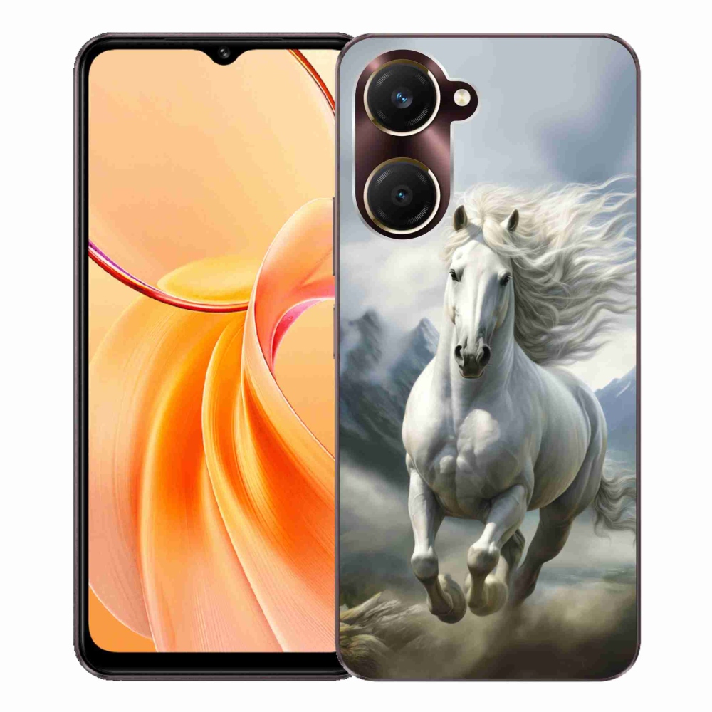 Gélový kryt mmCase na Vivo Y28s 5G - bežiaci biely kôň 3