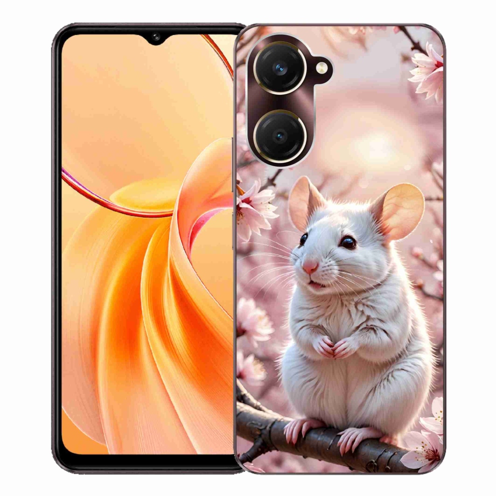 Gélový kryt mmCase na Vivo Y28s 5G - biela myš na vetve