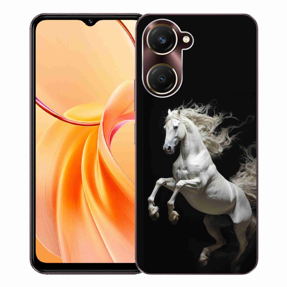 Gélový kryt mmCase na Vivo Y28s 5G - biely kôň 4
