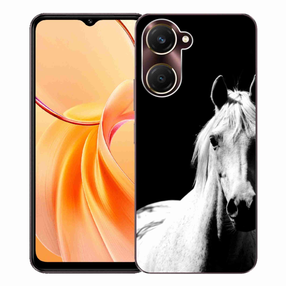 Gélový kryt mmCase na Vivo Y28s 5G - biely kôň 5