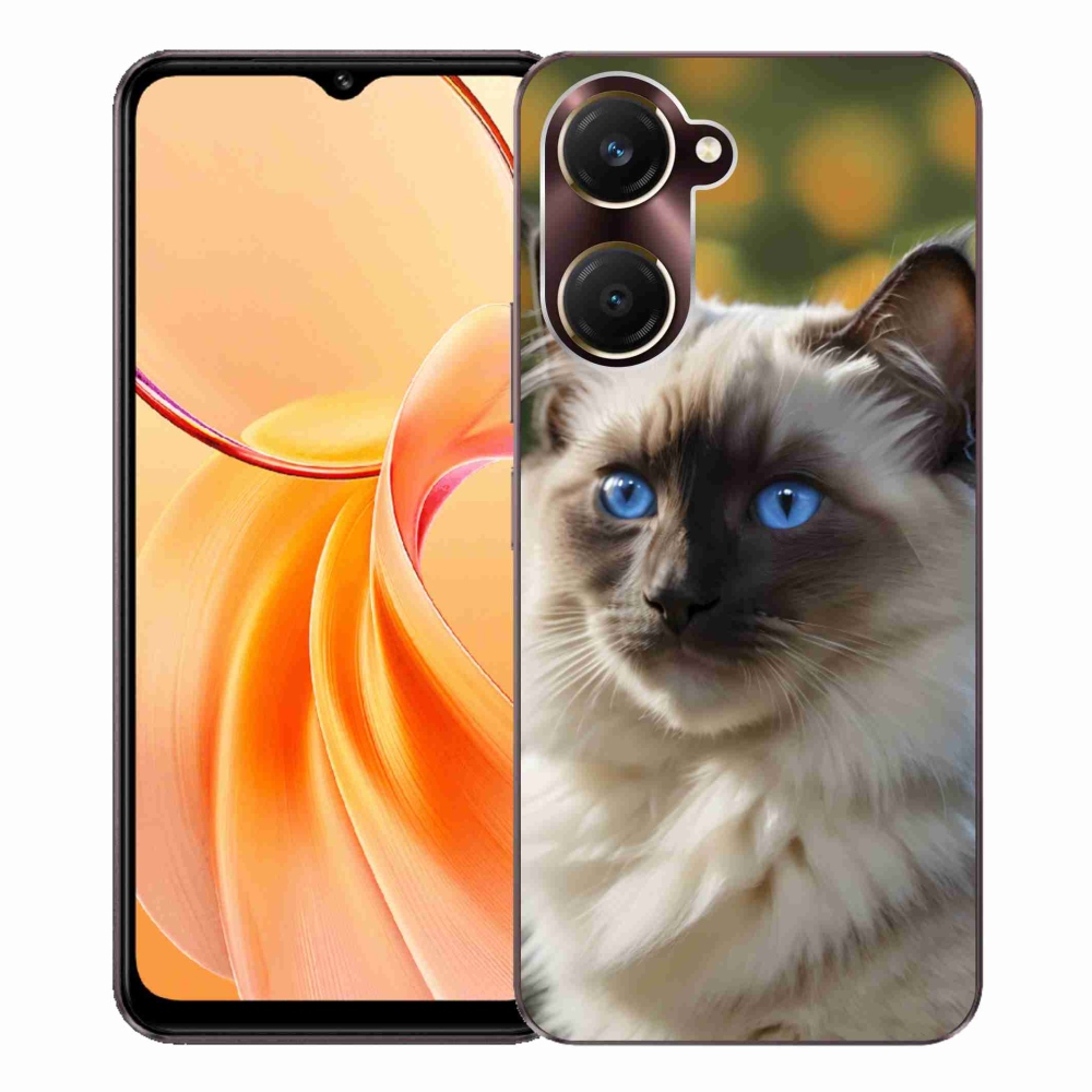 Gélový kryt mmCase na Vivo Y28s 5G - biely ragdoll