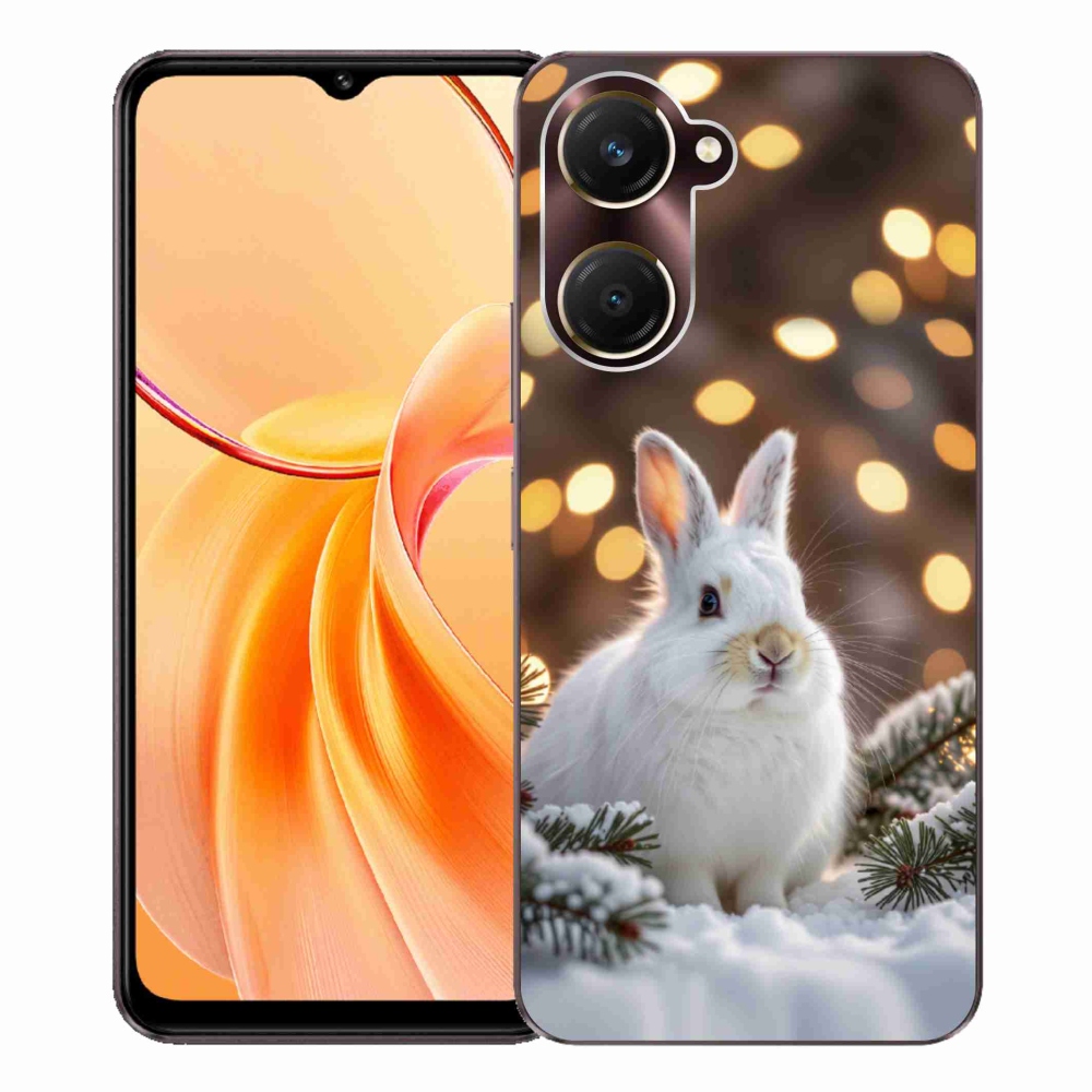 Gélový kryt mmCase na Vivo Y28s 5G - biely zajac