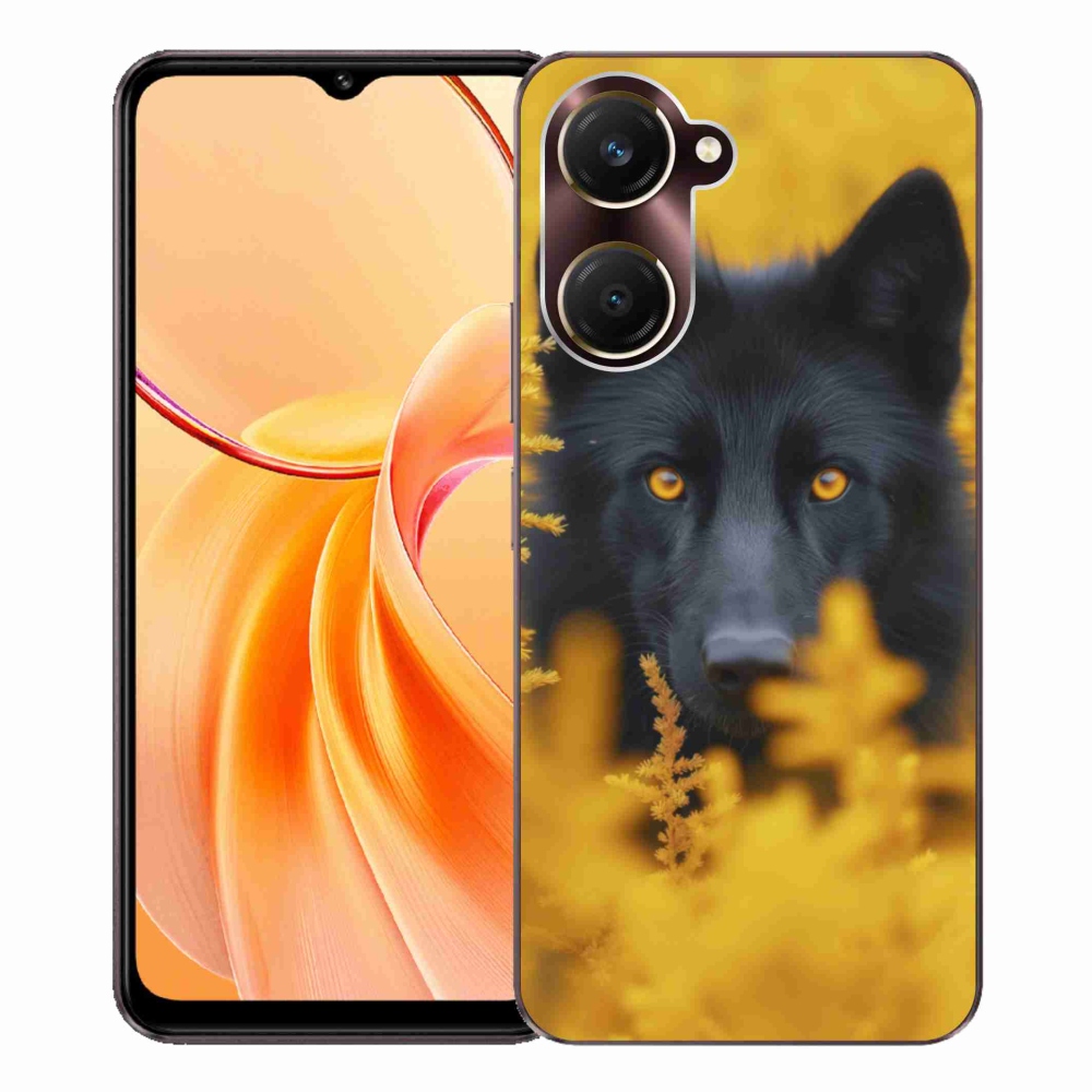 Gélový kryt mmCase na Vivo Y28s 5G - čierny vlk 2