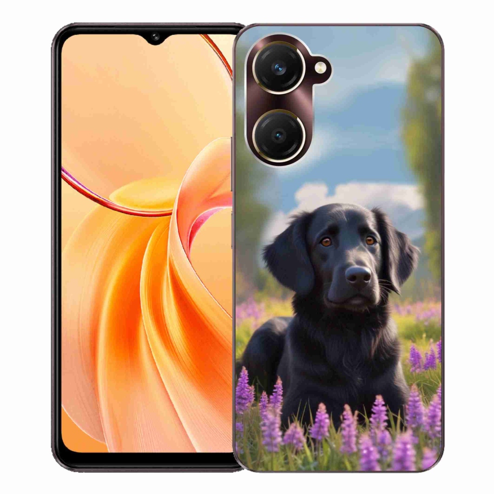 Gélový kryt mmCase na Vivo Y28s 5G - elegantný čierny retriever