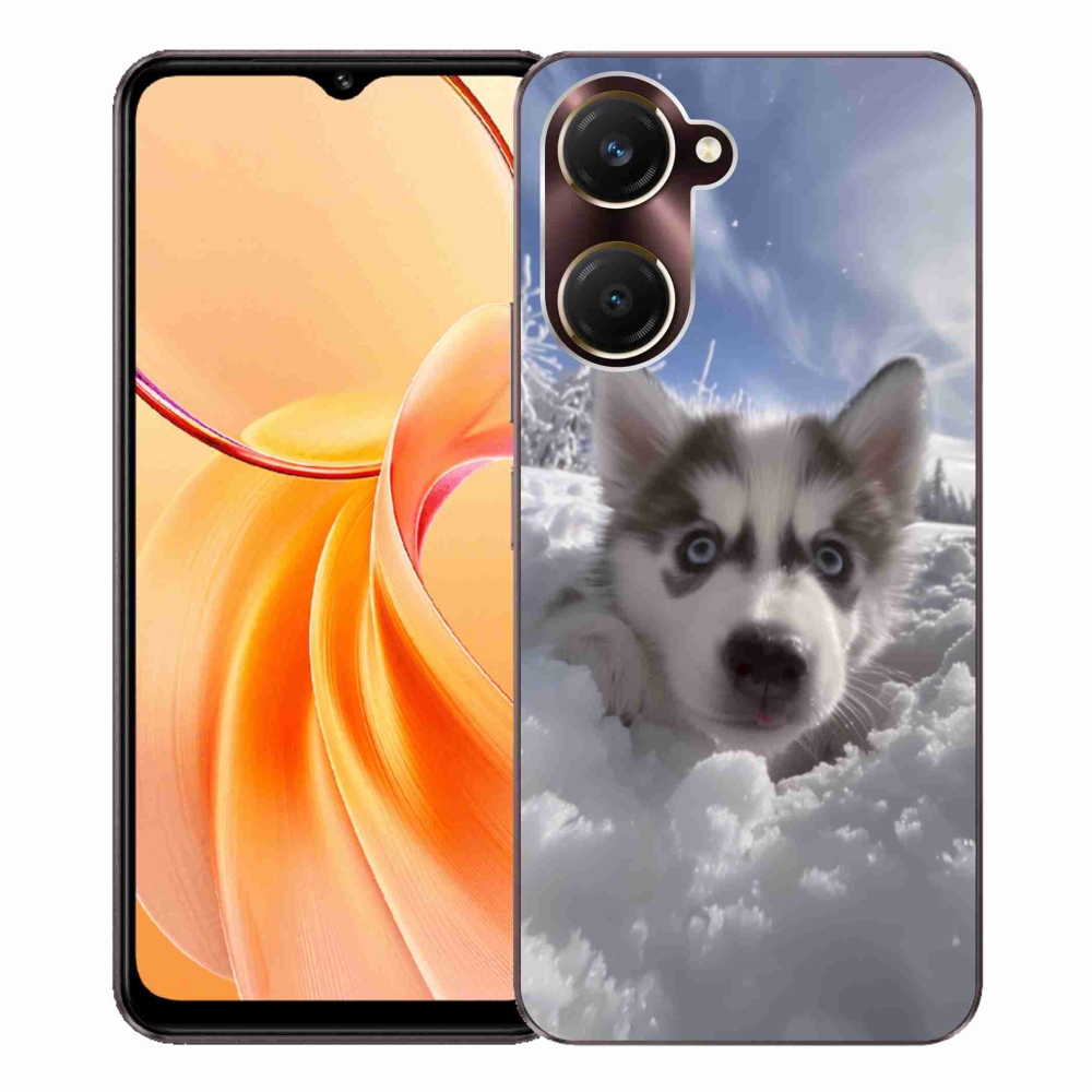 Gélový kryt mmCase na Vivo Y28s 5G - husky v snehu