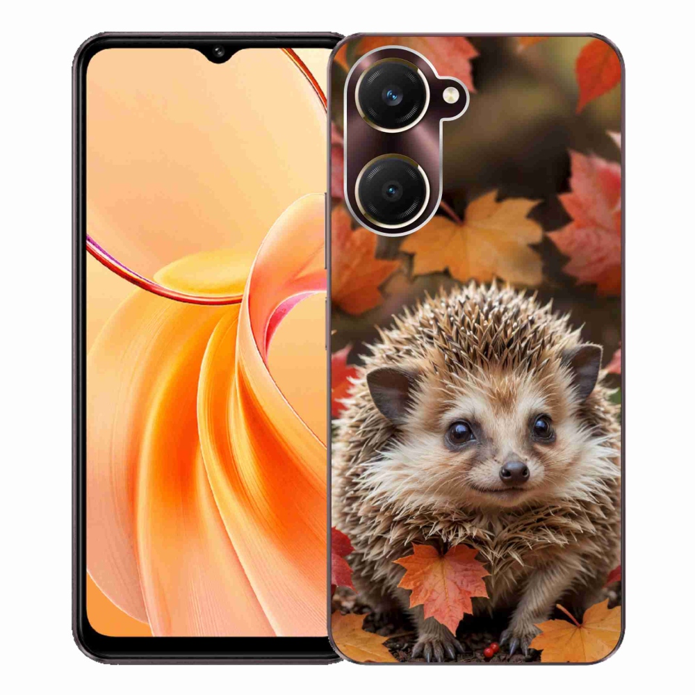 Gélový kryt mmCase na Vivo Y28s 5G - ježko v lístí