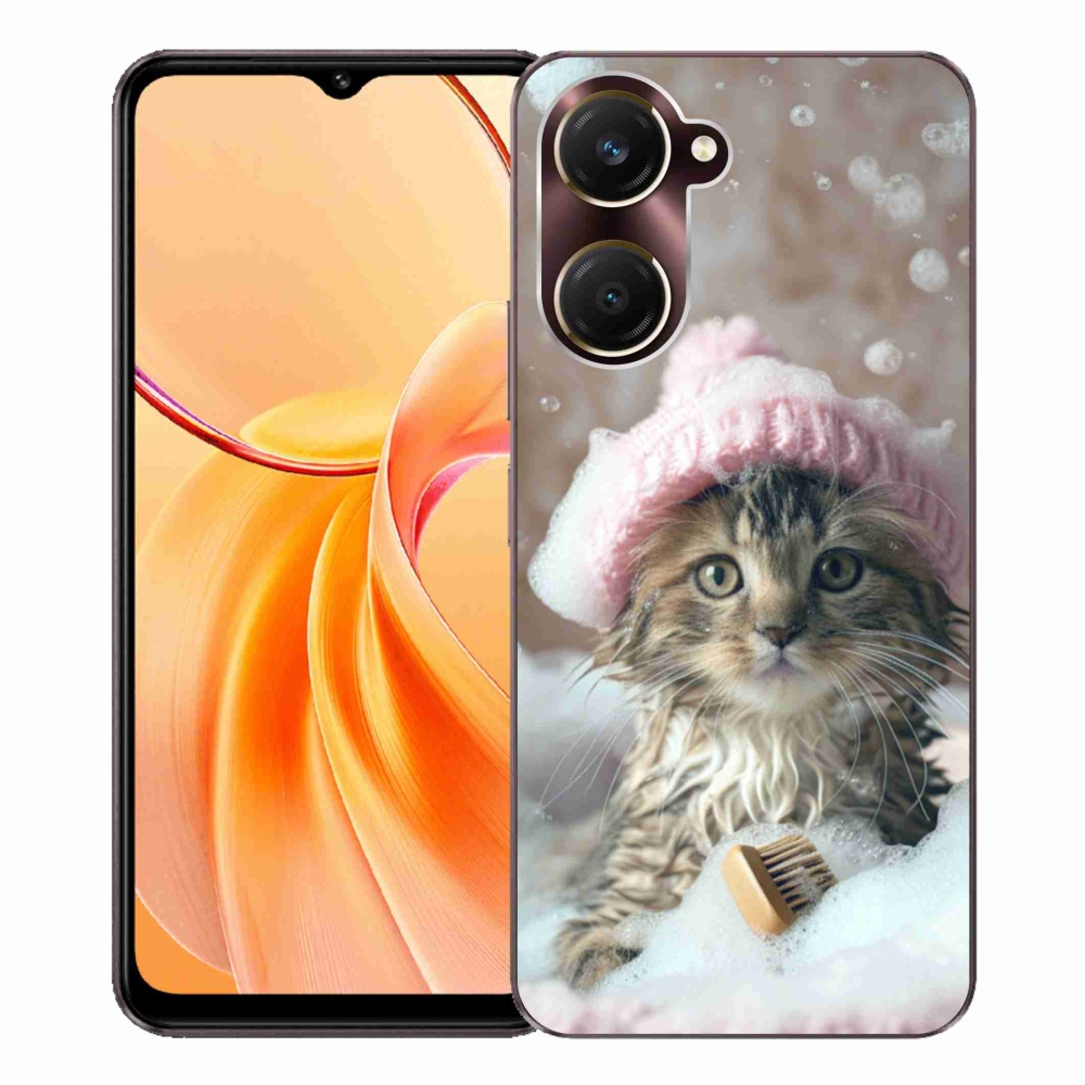 Gélový kryt mmCase na Vivo Y28s 5G - mačiatko a kúpeľ