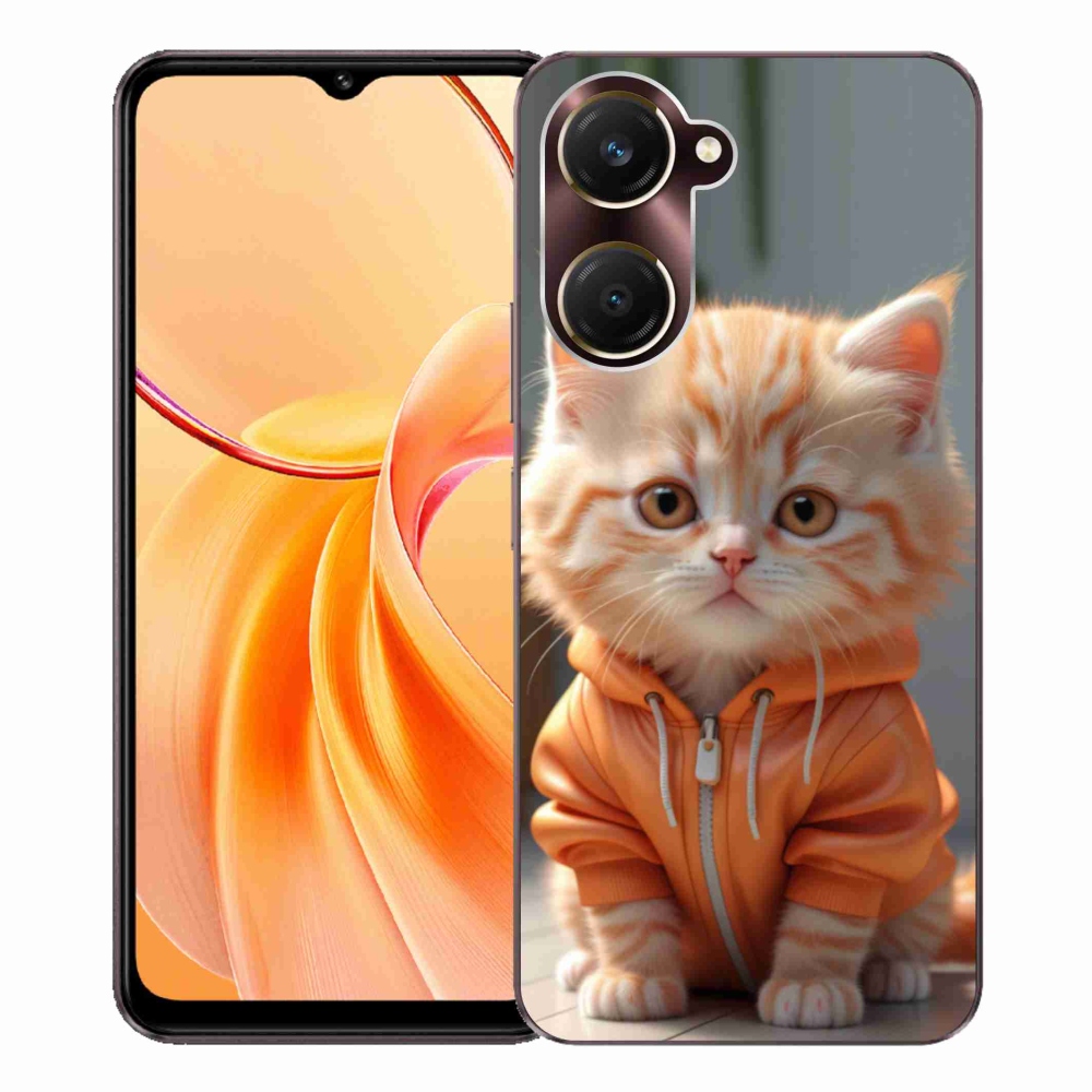 Gélový kryt mmCase na Vivo Y28s 5G - mačiatko v mikine