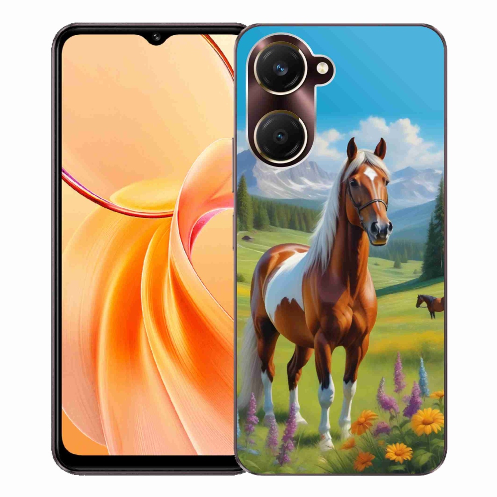 Gélový kryt mmCase na Vivo Y28s 5G - kôň na lúke