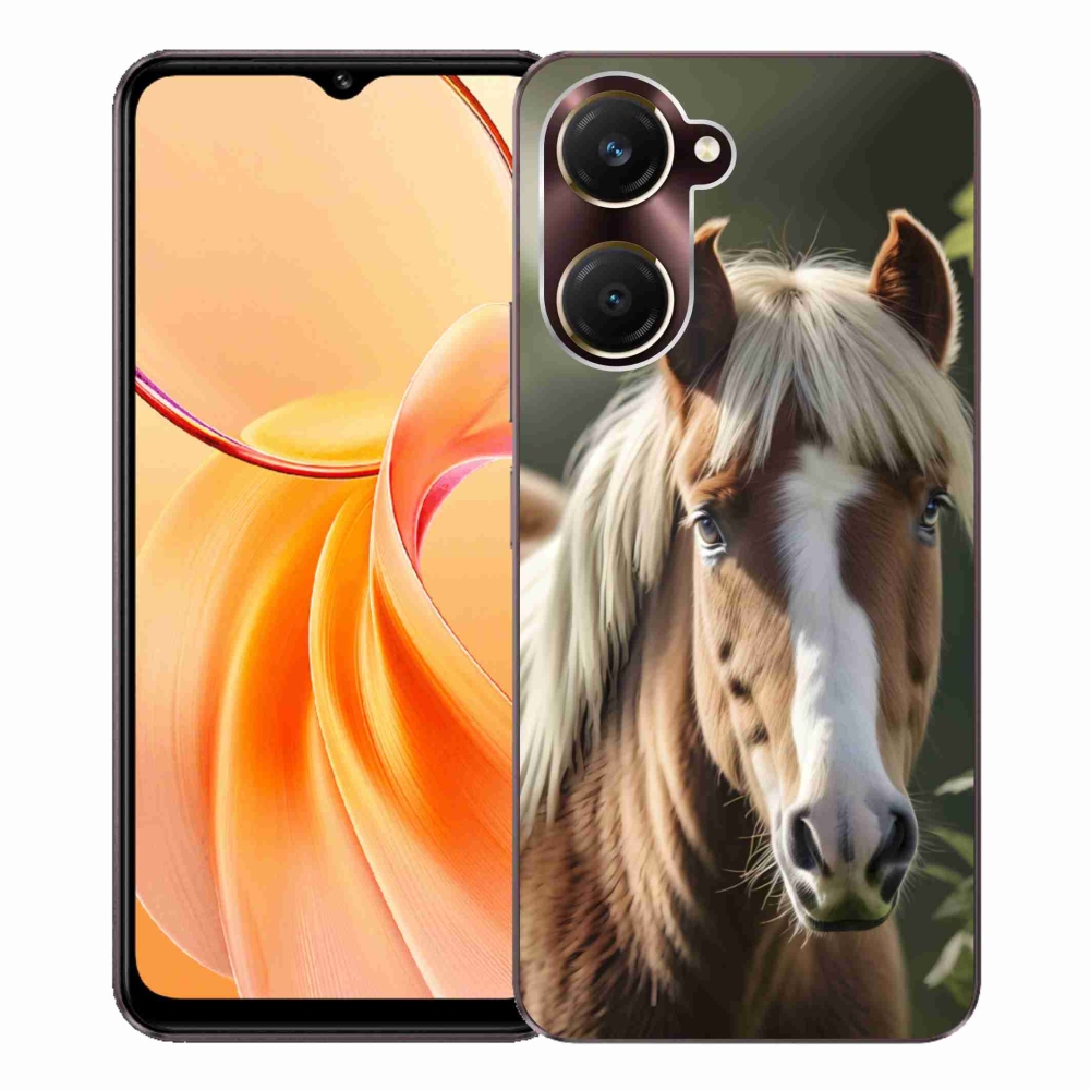 Gélový kryt mmCase na Vivo Y28s 5G - kôň so svetlou hrivou