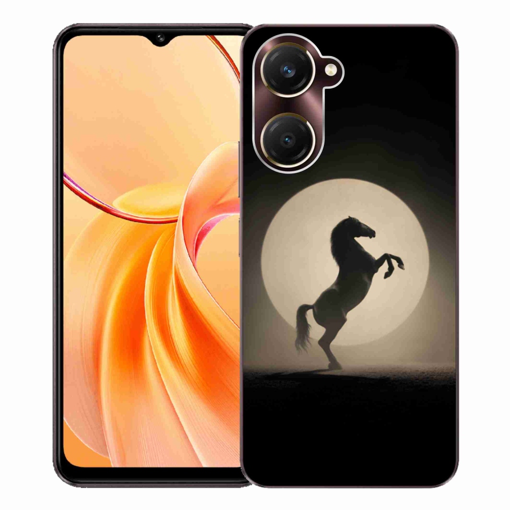 Gélový kryt mmCase na Vivo Y28s 5G - kôň v siluete