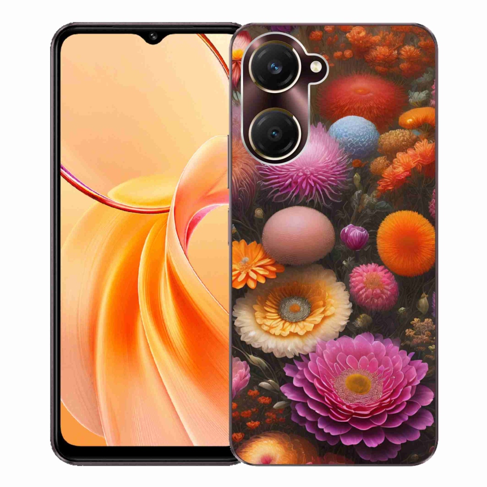 Gélový kryt mmCase na Vivo Y28s 5G - kvetinová kompozícia