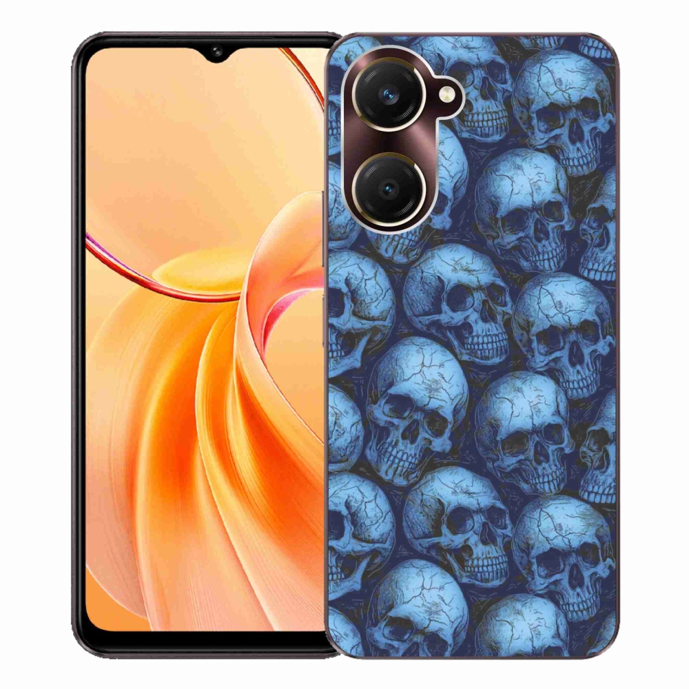 Gélový kryt mmCase na Vivo Y28s 5G - lebky