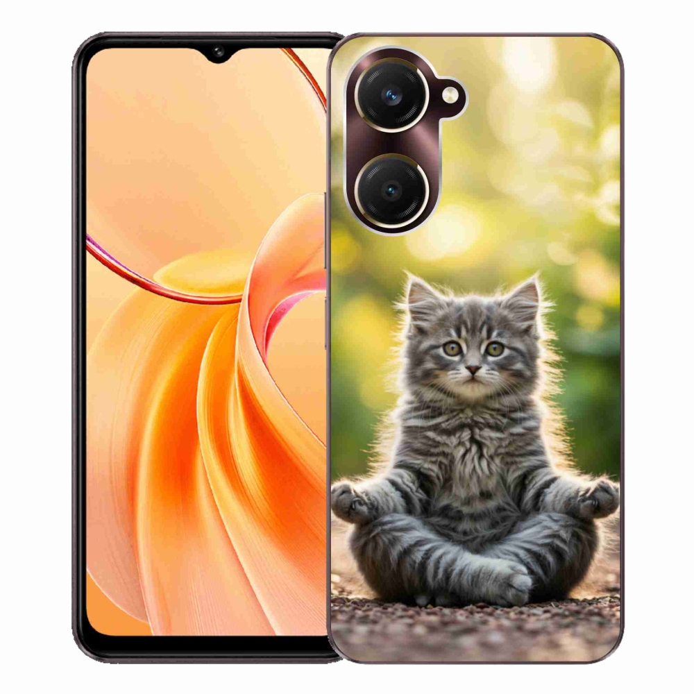 Gélový kryt mmCase na Vivo Y28s 5G - meditujúce mačiatko