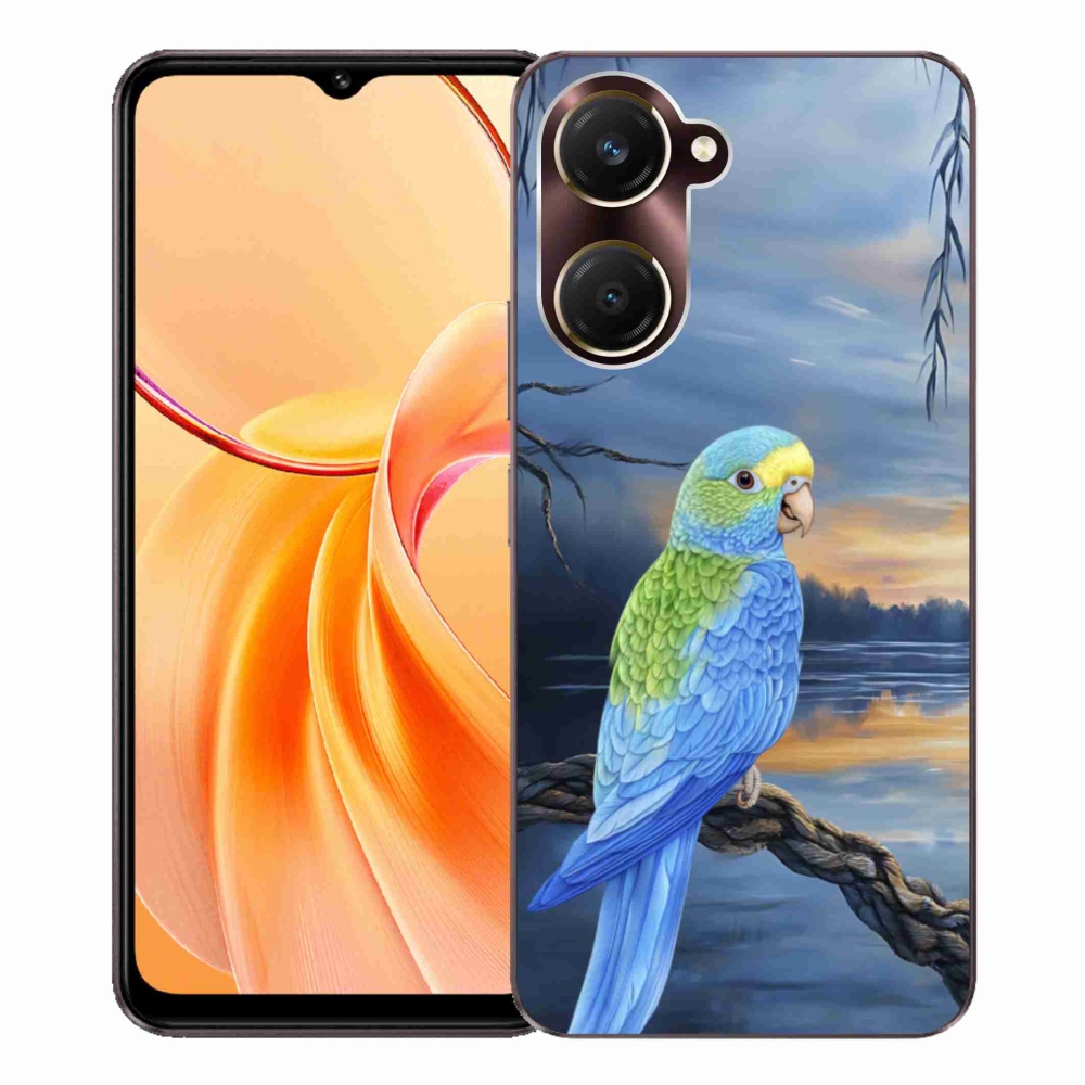 Gélový kryt mmCase na Vivo Y28s 5G - modrý papagáj